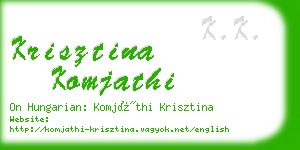 krisztina komjathi business card